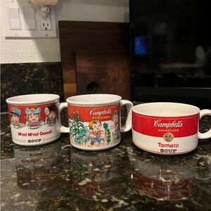 3 Vintage Campbell’s Soup Mugs